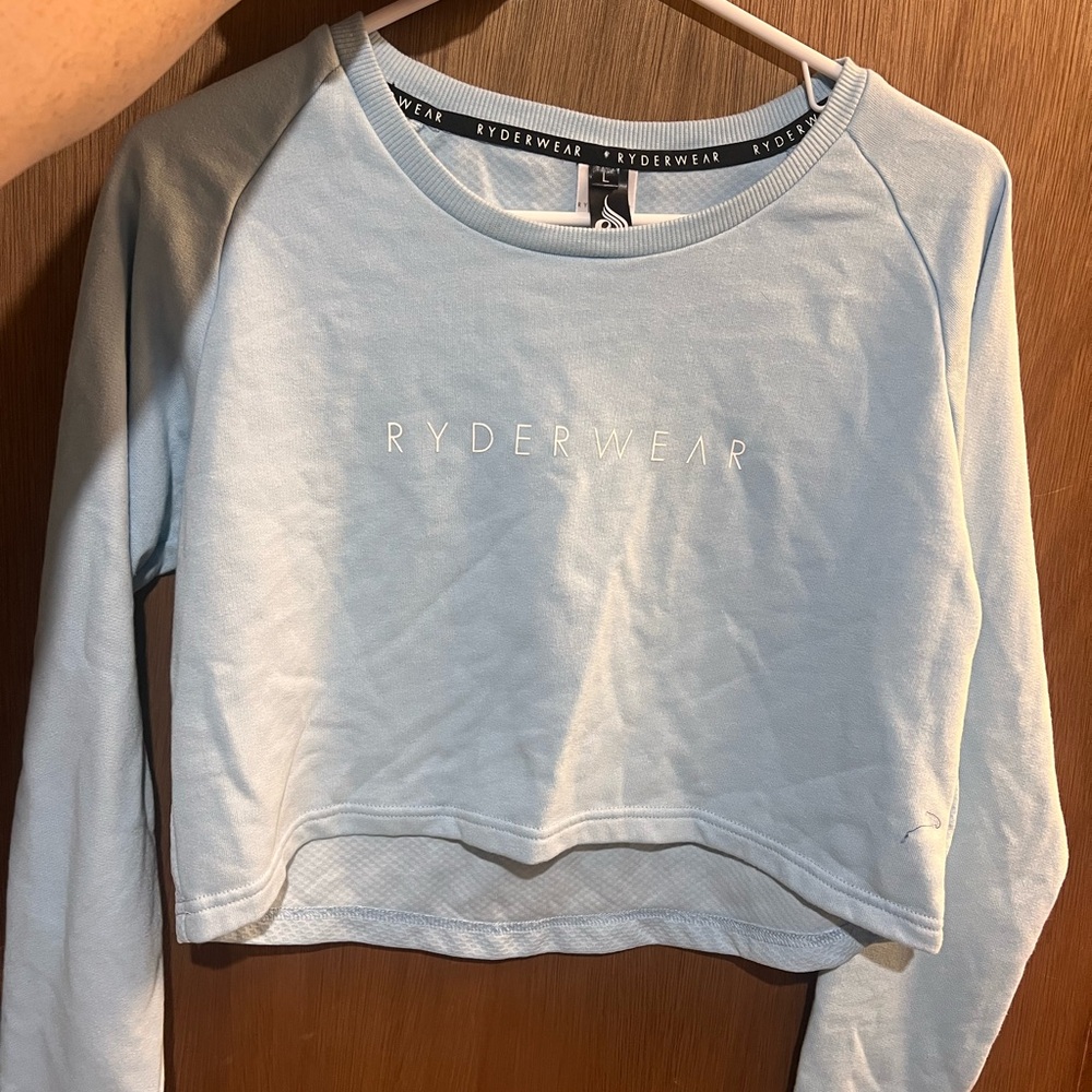 Ryderwear Light Blue Cropped Sweatshirt
